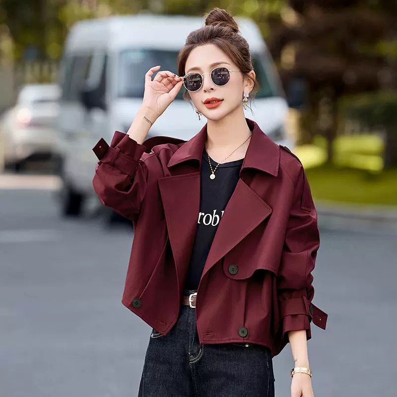 Модное весеннее trench coat для подростков, западный стиль, оверсайз