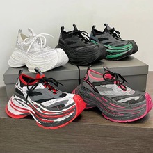 2025春季16XL老爹鞋情侣款做旧男女网面拼色休闲运动鞋厚底增高潮