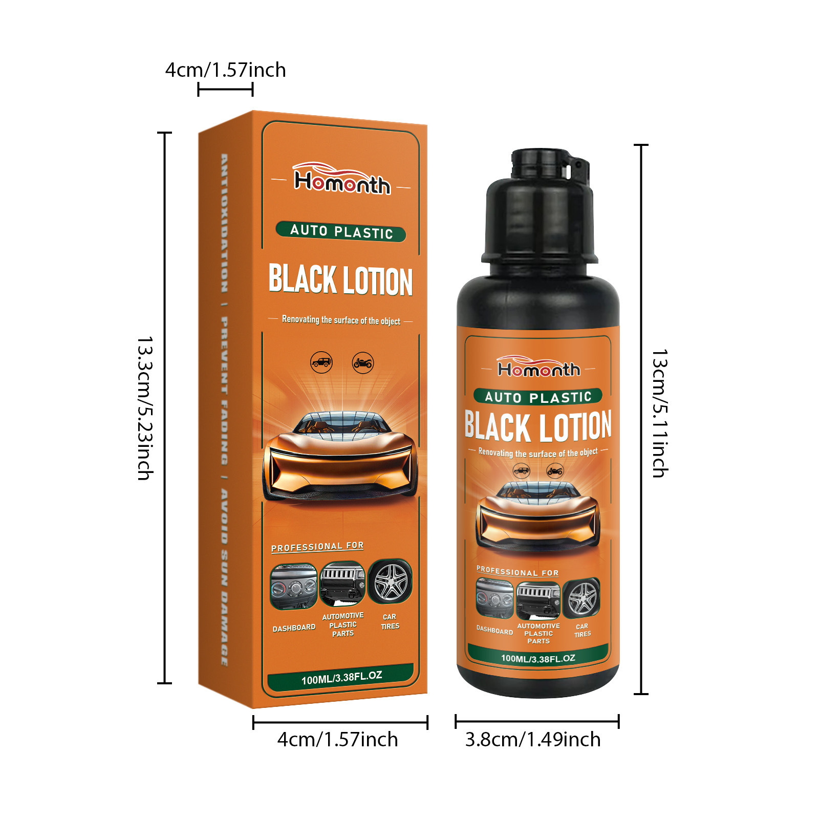 Homonth Car Plastic Renovation Agent Car Interior Plastic Cleaning Film Formation Renovation and Shine Daily Maintenance