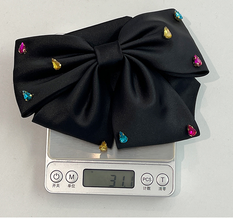 Sweet Style Sweet Women's Bow Knot Cloth Rhinestone Hair Clip
