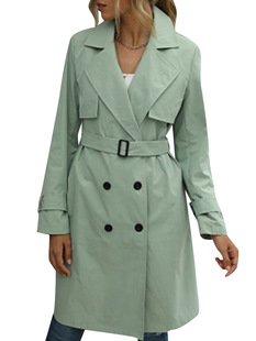 W 1963 Double Breasted Casual Trench Coat �p�ſ��L�� �羳��