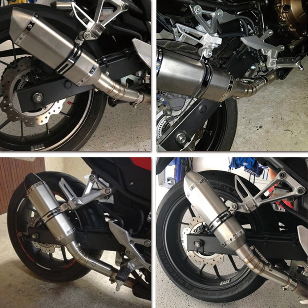 Motorcycle modified exhaust middle section tail throat tail section exhaust stainless steel suitable for CBR500 CB500X CB500F