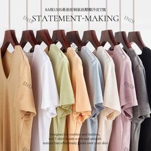 8A级150S桑蚕丝铜氨丝醋酸冷皮简约基础款圆领V领显瘦女款短袖T恤