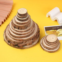 Manufacturer cross-border direct sales DIY pine circle wood slices original wood making graffiti painting board for house decoration circular wood slices