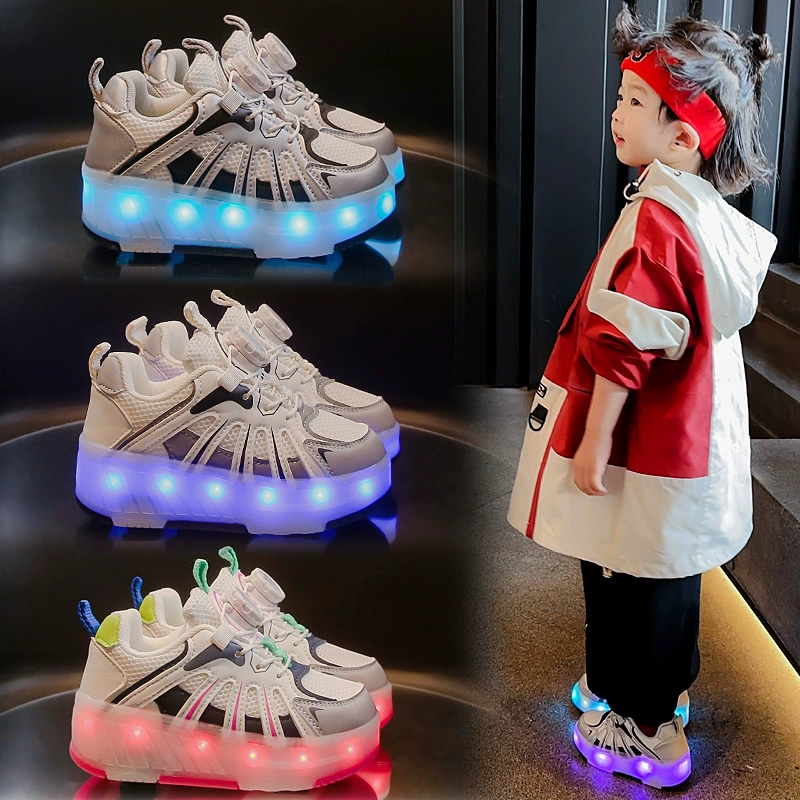 Спортивная обувь для мальчиков 2024 весна и осень новая яркая роликобежная обувь для девочек