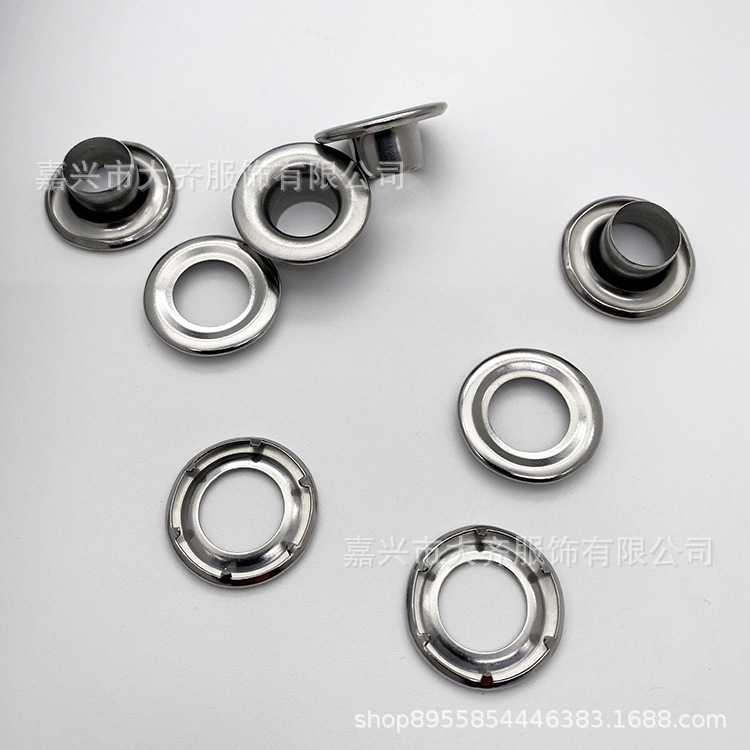 304不锈钢垫片带齿内径11 mm加厚40丝加硬强度加高9 mm篷布圈气眼