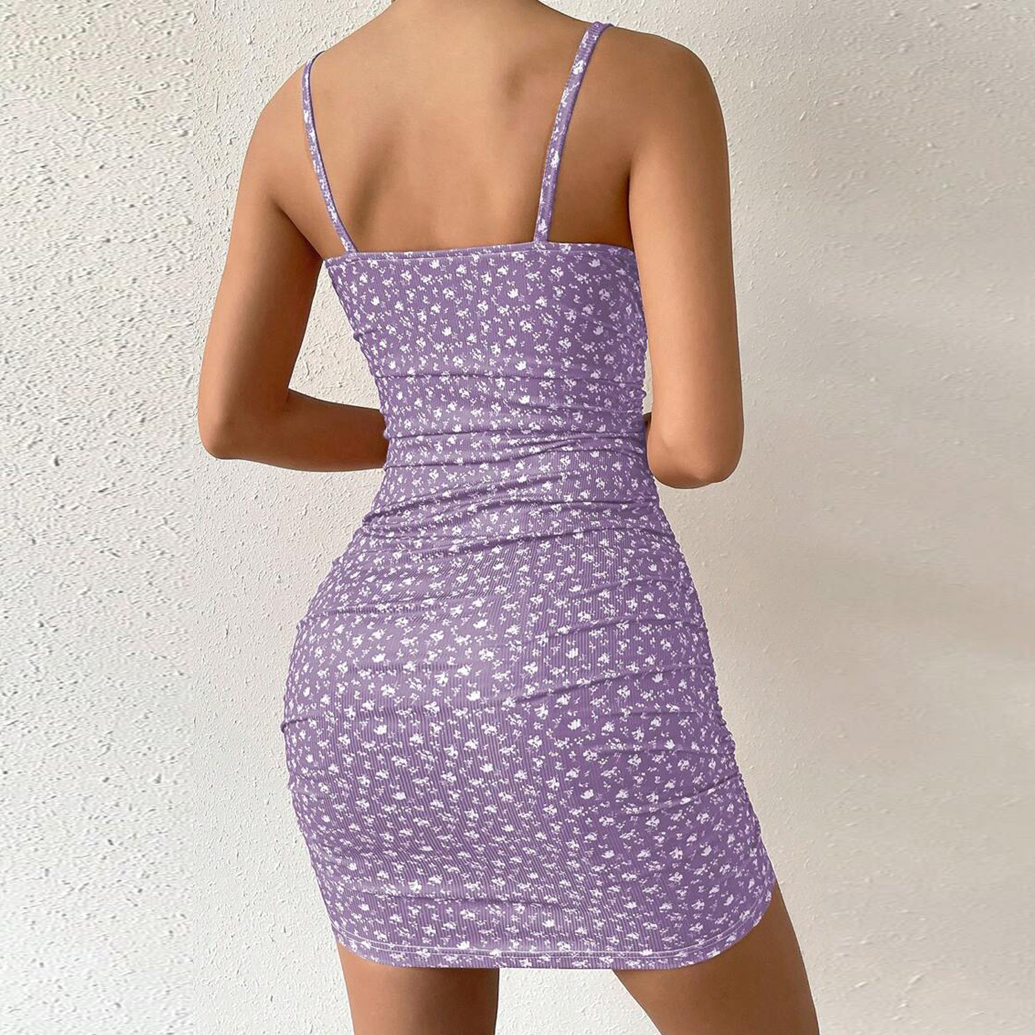 Camisón explosivo transfronterizo del sudeste asiático, delgado, tendencia de moda sexy, floral, se puede usar afuera, falda de honda para el hogar, ropa de mujer