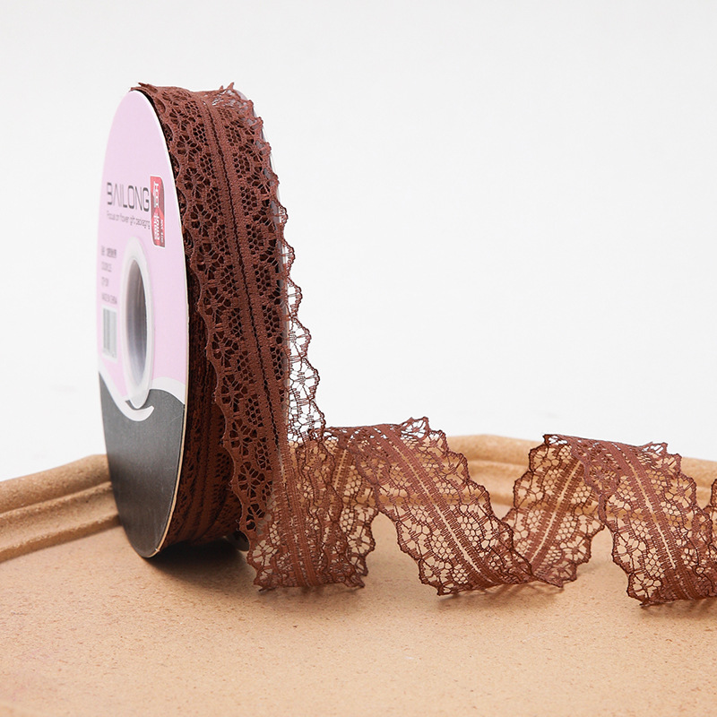 Envases de flores de color sólido de 3cm Cinta de encaje Floristería al por mayor Floristería Envases de flores Material de cinta de embalaje de ramo de bricolaje