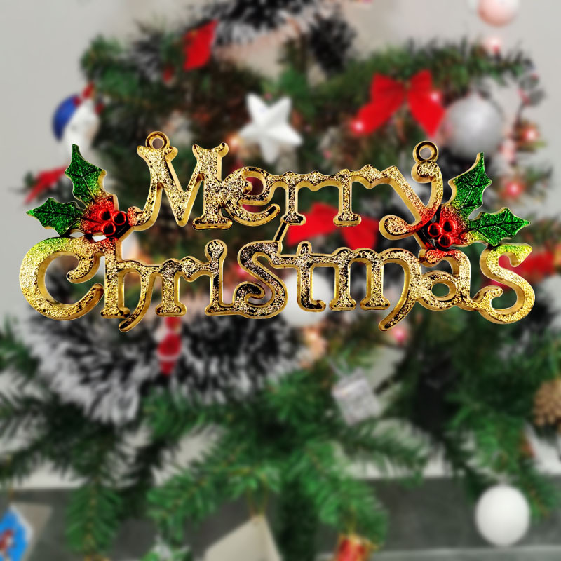 マルチサイズ立体クリスマス楽しい英語アルファベットmerry christmasクリスマスツリー装飾ストラップ|undefined