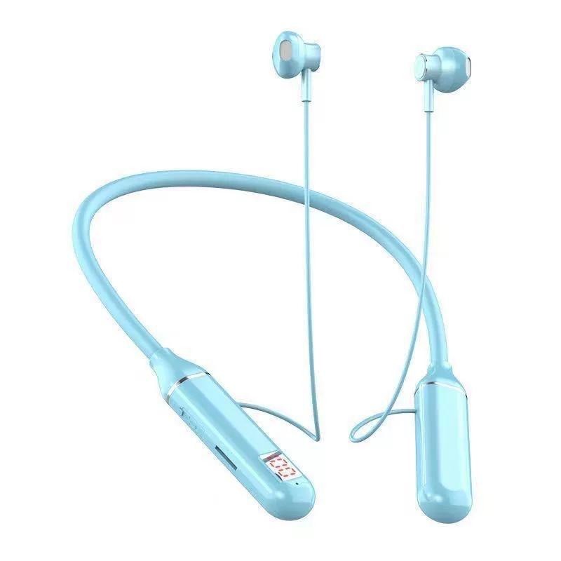 ランニングスポーツ用の首掛け型セミインイヤーワイヤレスBluetoothヘッドセット、スクリーンディスプレイ、アクティブノイズリダクション、超長時間スタンバイ、携帯電話用ユニバーサル|undefined