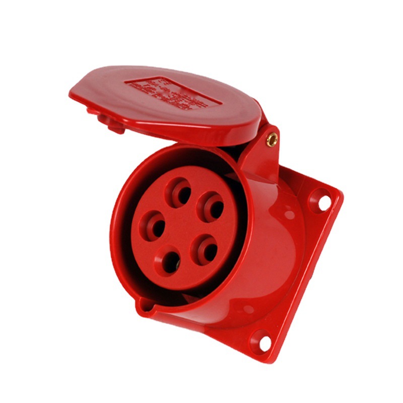 乐瑶电气暗装工业插座325防水插座IP44 5P32A 380V 暗装直插插座