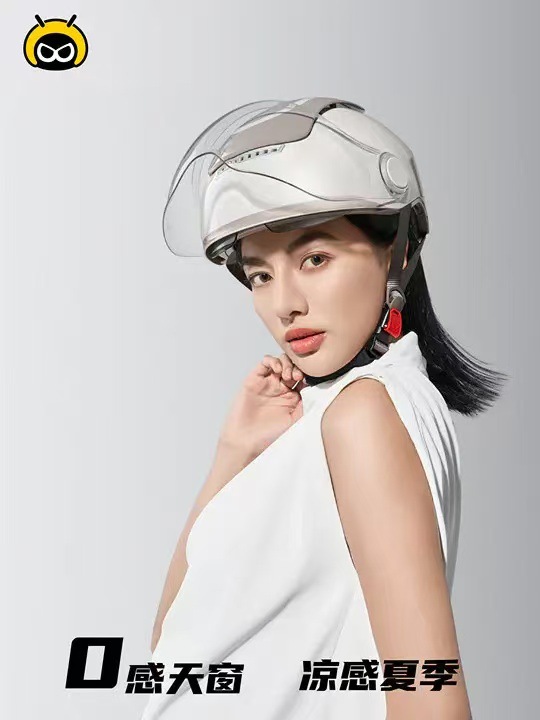 Two Little Bees Helmets New GB 3C Certified Electric Car Motorcycle Unisex Breathable Sunscreen Helmet