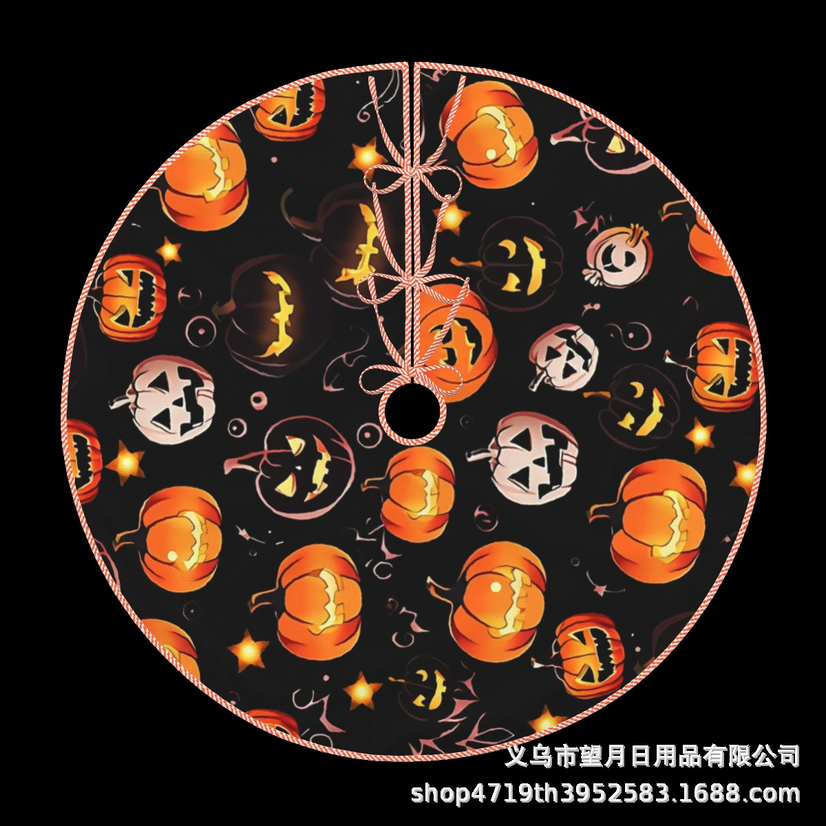 Кроссбордная сеkс Halloween елочная юбка новая фланелевая линя рождественские украшения тыква призрак летучая мышь черная кошка ведьма