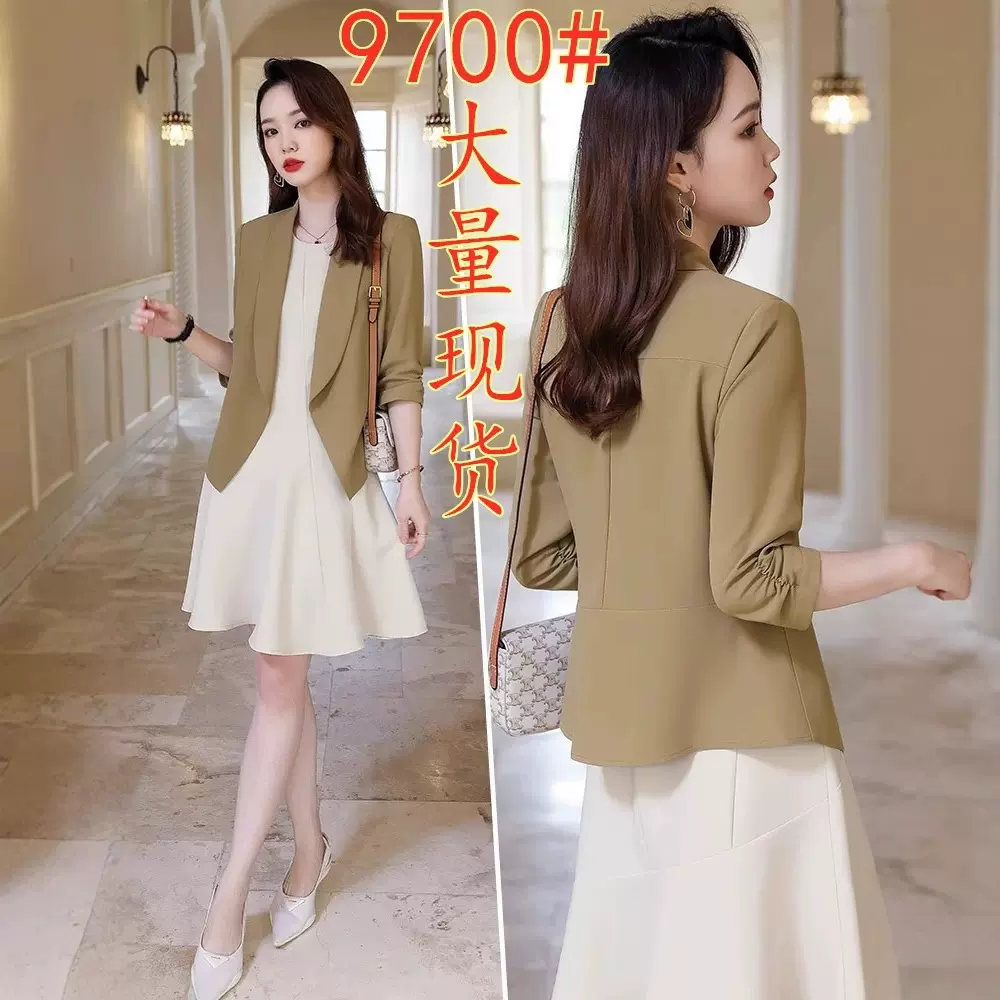 七分袖小西装外套夏季休闲薄款职业气质女神范感西服上衣