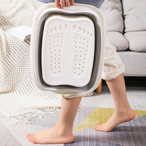 New foldable footbath household footbath footbath plastic massage basin travel portable footbath