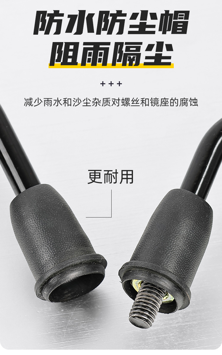 Suitable for Xiaodao Xinri Electric Vehicle Rearview Mirror, Universal High-Definition Reflective Mirror for Battery Vehicles, Short Rod Round Convex Mirror M8
