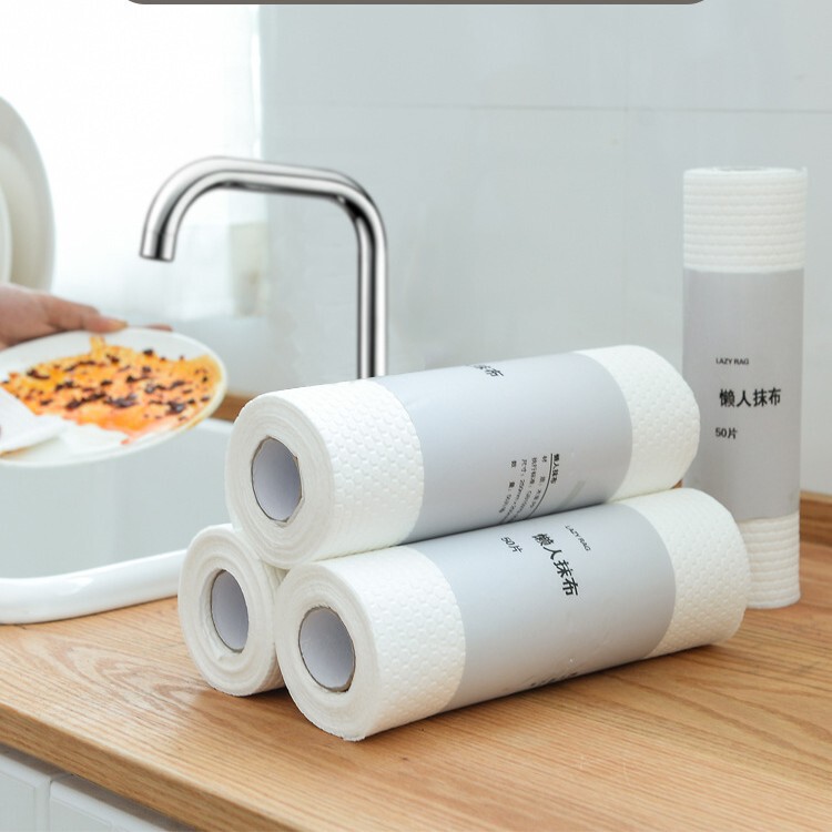 Kitchen dishcloth wet and dry dishwashing cloth thickened non-woven disposable dishwashing towel household lazy cleaning