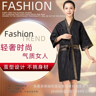SPA客服发廊客服浴室澡堂宾馆美容院韩国金边和服美发理发店客袍