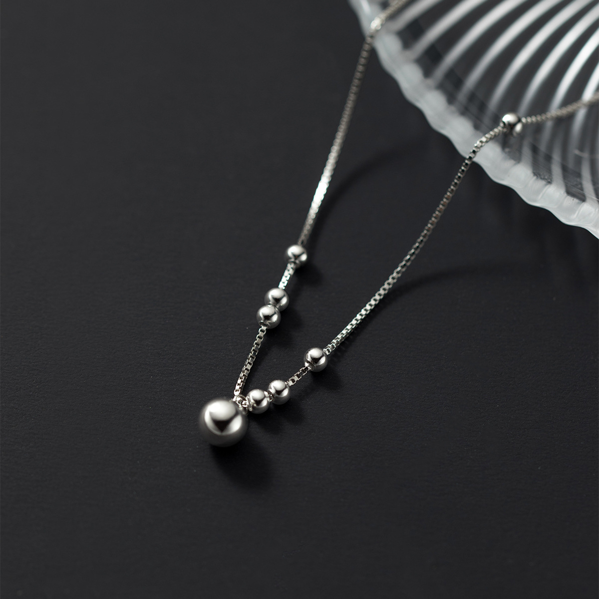 Eloch s925 plata simple brillante pulsera de tobillas de perlas elegante temperamento femenino estilo nacional joyas de pie S5371