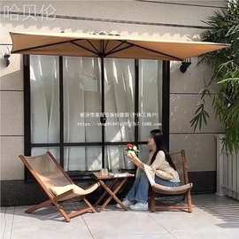 遮阳伞侧边伞花园伞户外高度伞遮阳靠墙半边单边庭院伞防雨可调节