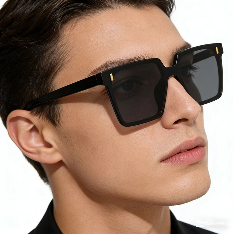 跨境墨镜女高级感ins防紫外线太阳镜男女开车专用太阳镜圆脸显瘦