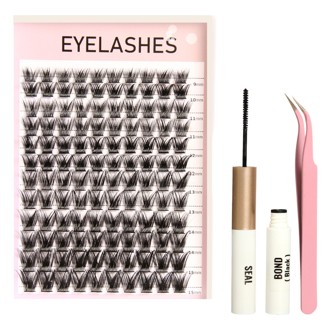 Pestañas postizas 144 racimos capacidad traje perezoso de dibujos animados gruesas pestañas postizas con pinzas de pegamento