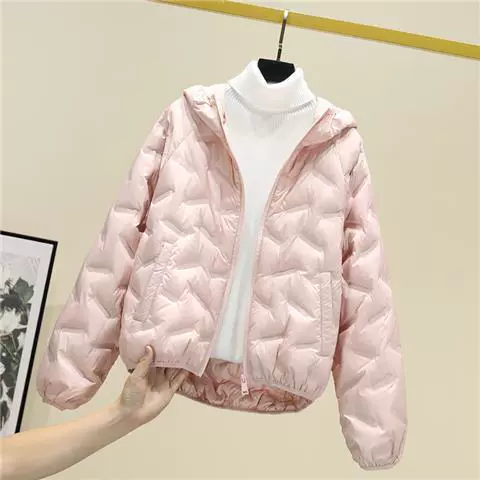 Winter velvet keep warm down jacket with hood, duck down