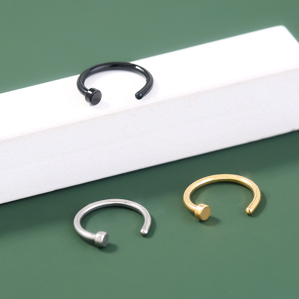 fashion stainless steel fake nose ring C-type nose piercing jewelry set