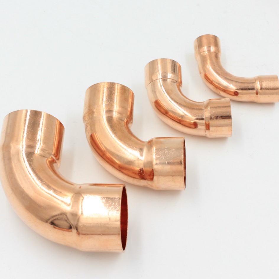 90 grados rojo cobre alargado socket grande R codo alargado codo doble acampanado