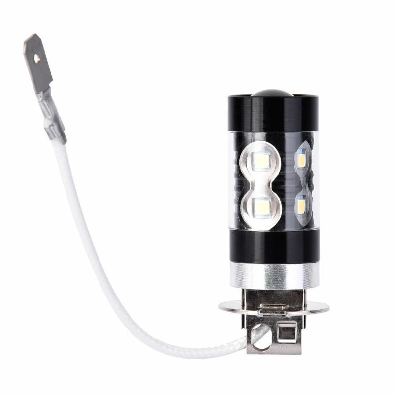 Lámpara de niebla de automóvil transfronteriza H3 50W lámpara de niebla de aluminio negro 10SMD stock