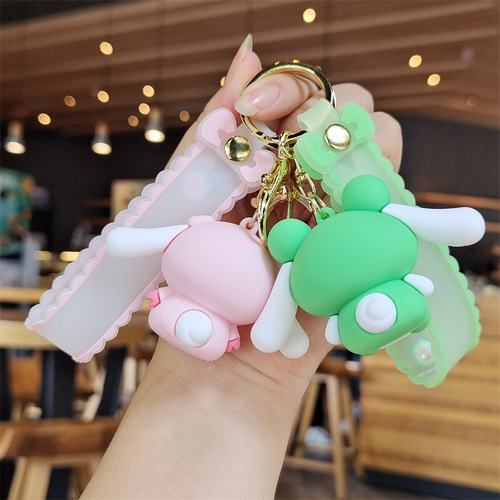 Sanrio cartoon key chain cute animal big-eared dog doll girls bag pendant car key chain wholesale