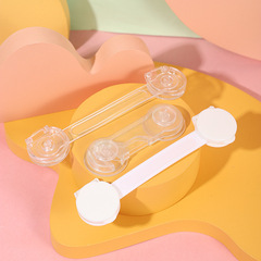 Single-pack child product extended drawer cabinet door lock refrigerator transparent double-opening lock safety flat lock