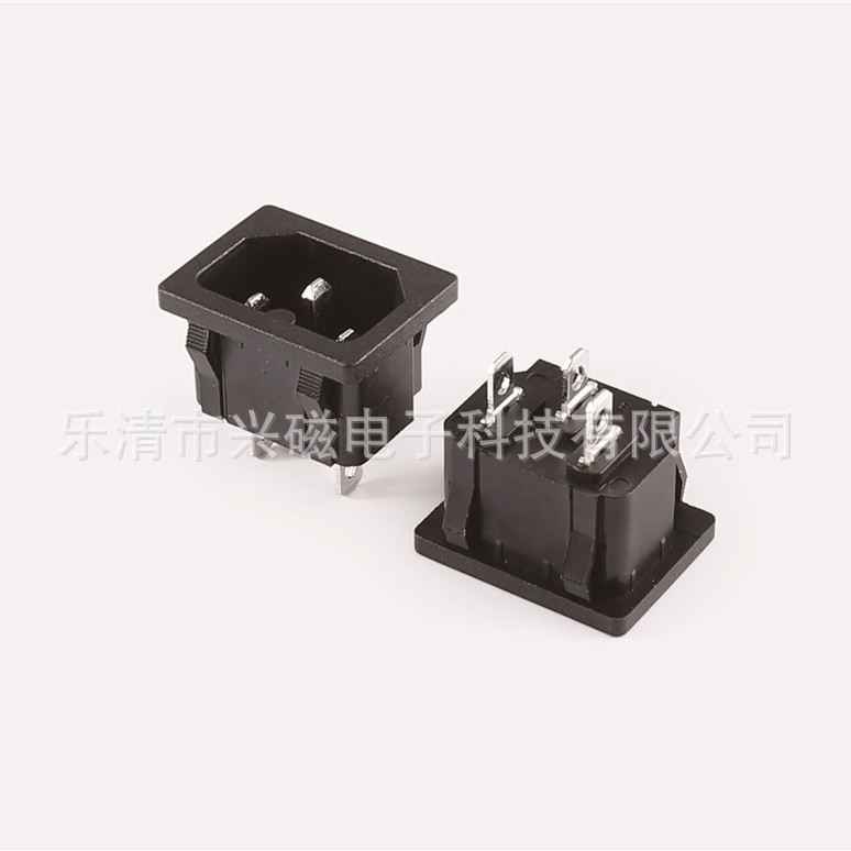 AC电源插座品字电瓶车台式机箱公座 AC-203空芯铜兴磁厂家直销