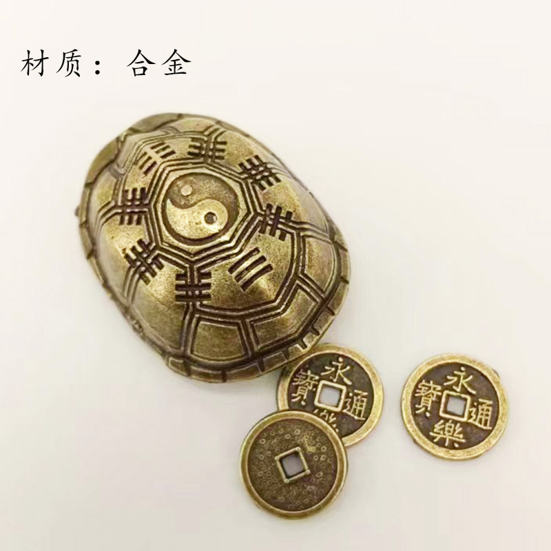 Enlightenment Turtle Shell Bagua Yao Solution to Hand Plate Alloy Wenchuang Sicai Hand Handle Piece Retro National Tide Play Piece Small Commodity Enlightenment Turtle Shell Bagua Yao Solution to Hand Plate Alloy Wenchuang Sicai Hand Handle Piece Retro National Tide Play Piece Small Commodity