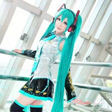 cosplay假发VocAloid湖蓝色初音未来Miku假发初音未来假发cos批发