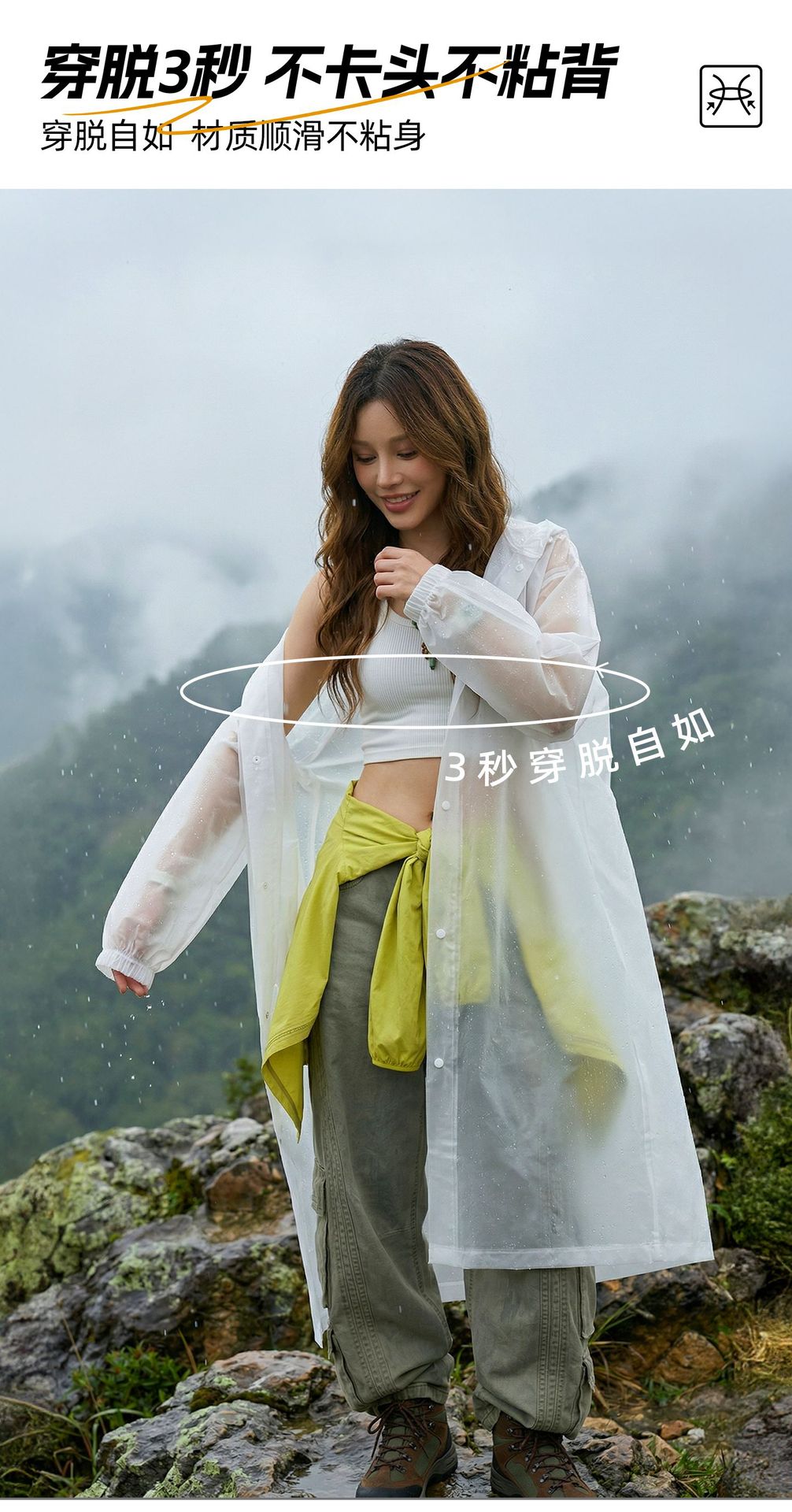 Disposable Long Full Body Raincoat Adult Thickened Outdoor Wear Climbing Travel Single Poncho Portable