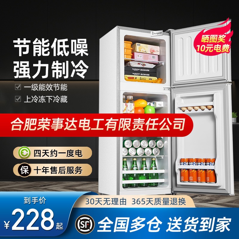 节能小冰箱家用小型租房宿舍用冷藏冷冻迷你办公室用能效双门