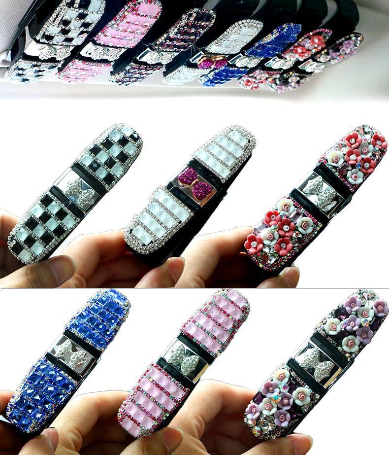 Car Glasses Holder Car Car Creative Sunglasses Storage Box Frame Car Diamond Glasses Holder Convenient Sun Visor