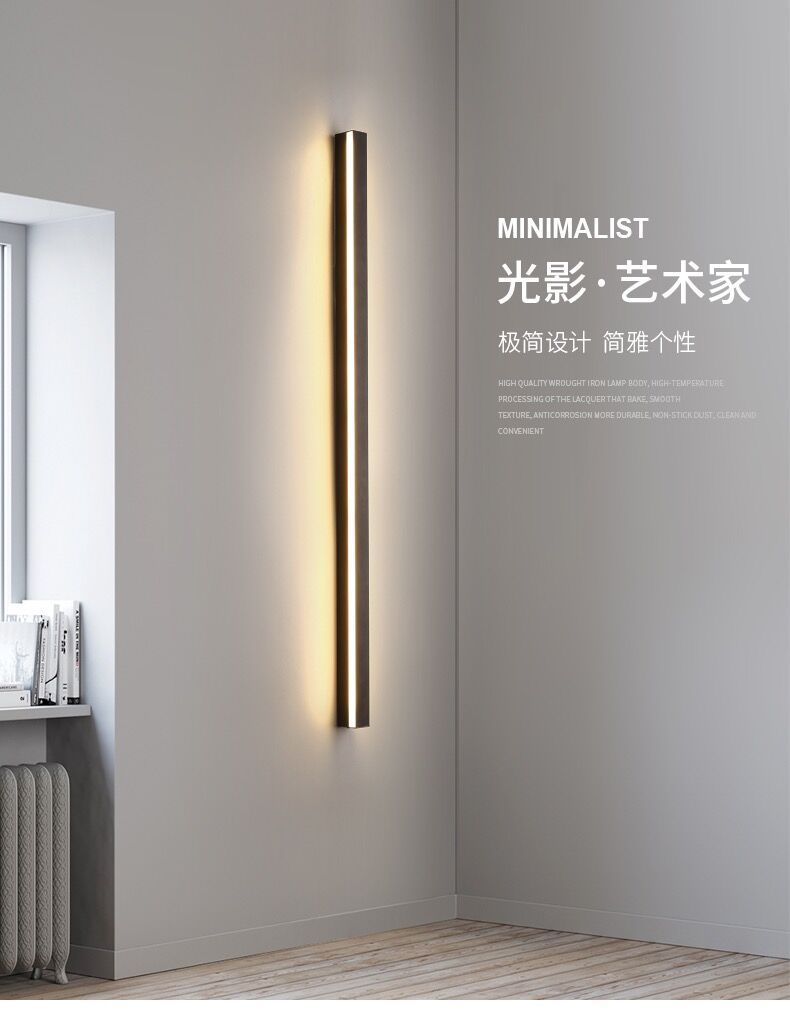 现代简约线条壁灯卧室床头灯客厅背景墙创意极简长条灯具厂家批发-阿里巴巴