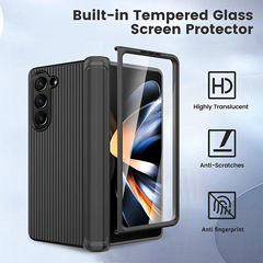 Suitable for Samsung Z Fold5/4/3 Phone Case, Hinge Design, Luggage-Style Shell with Full Coverage, Drop-Resistant Protective Cover