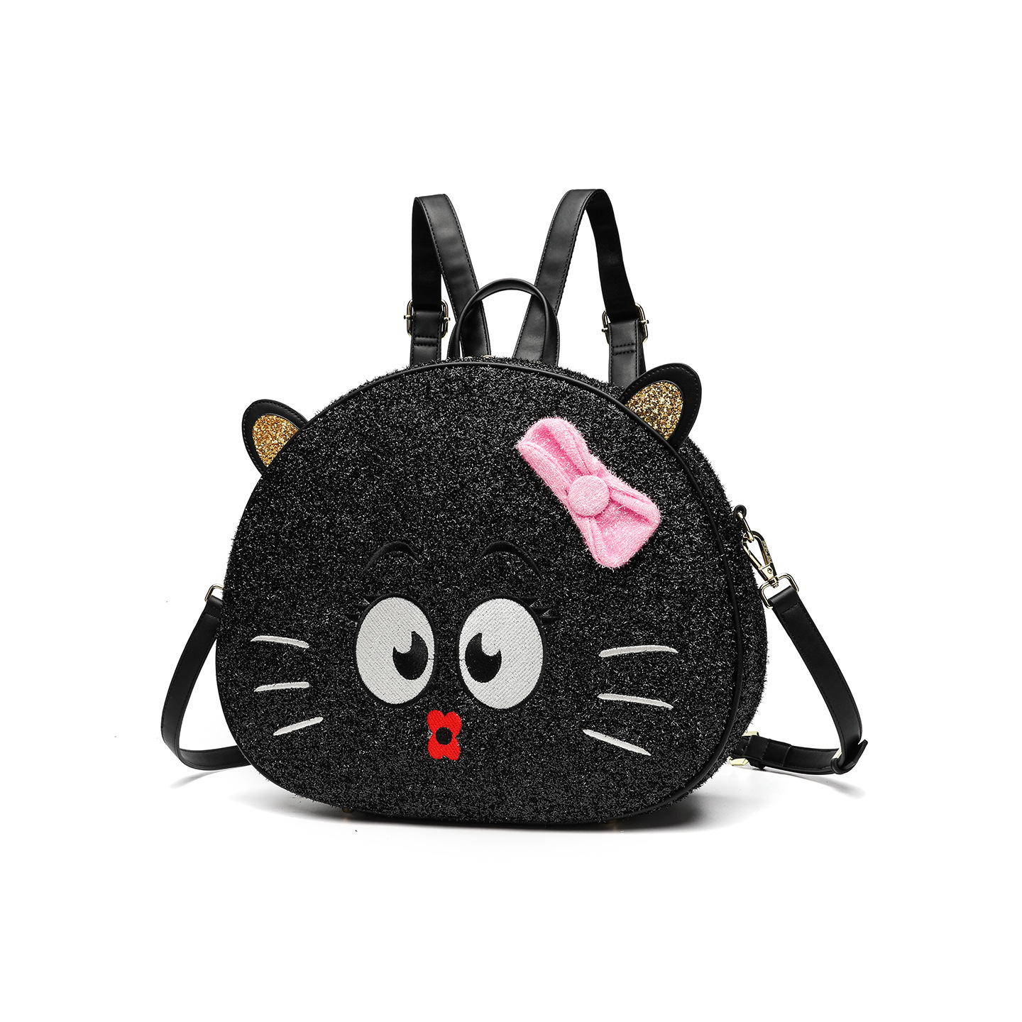 Bolsa de mano de cremallera de gran capacidad encantadora material especial bordado mochila de otoño y invierno nicho de dibujos animados 2869 #