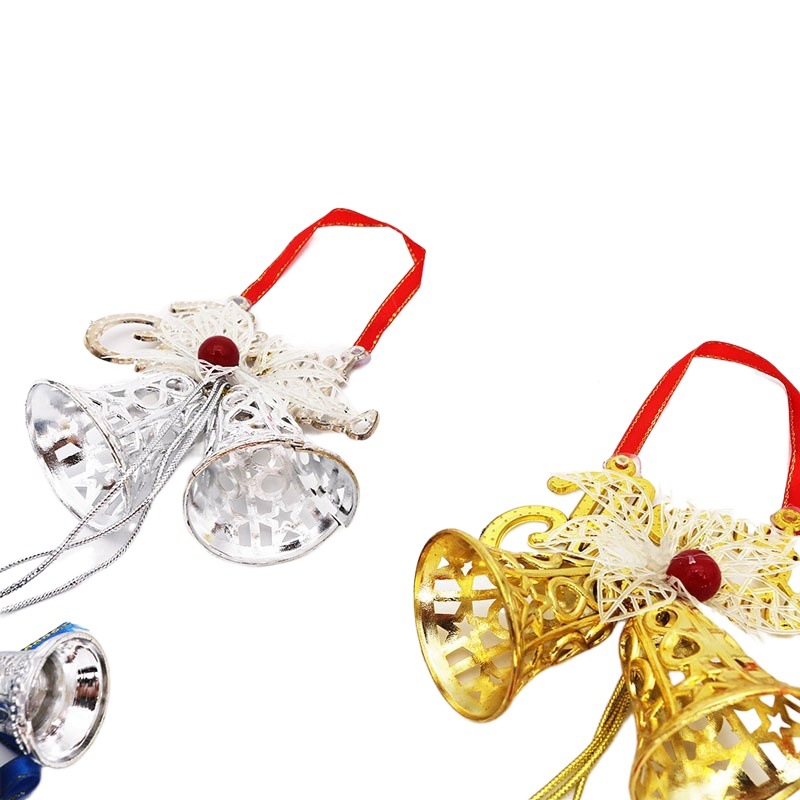 New Christmas decoration accessories 10cm English Bell Hollow pendant Christmas tree scene decoration spot wholesale