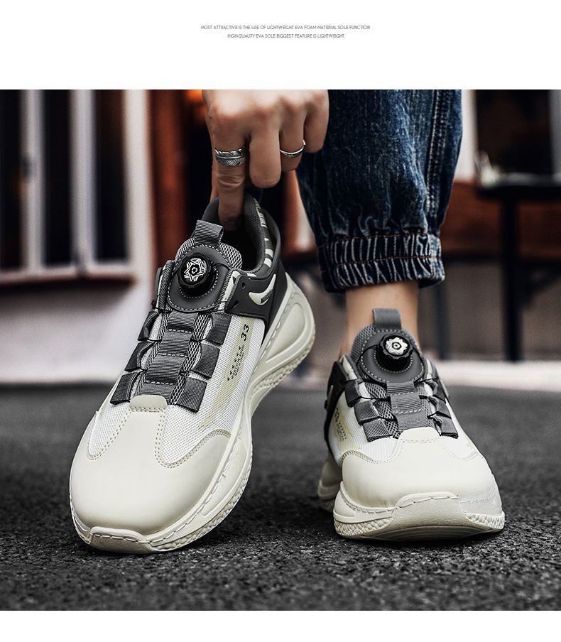 Drehbarer Knopf Herren Sommer Mesh Atmungsaktiv Vielseitig Casual Sport für Teenager Dickbesohlte Running Dad Trendy Schuhe_voghion.com