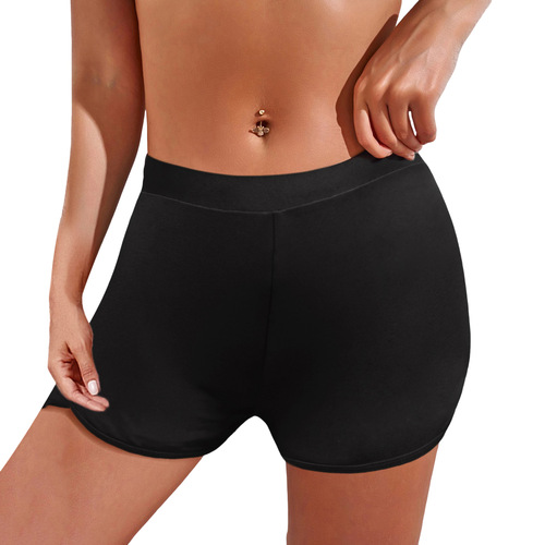 European and American summer new style split swim briefs women's high-waisted sexy flat-leg pants beach shorts dropshipping manufacturer supply
