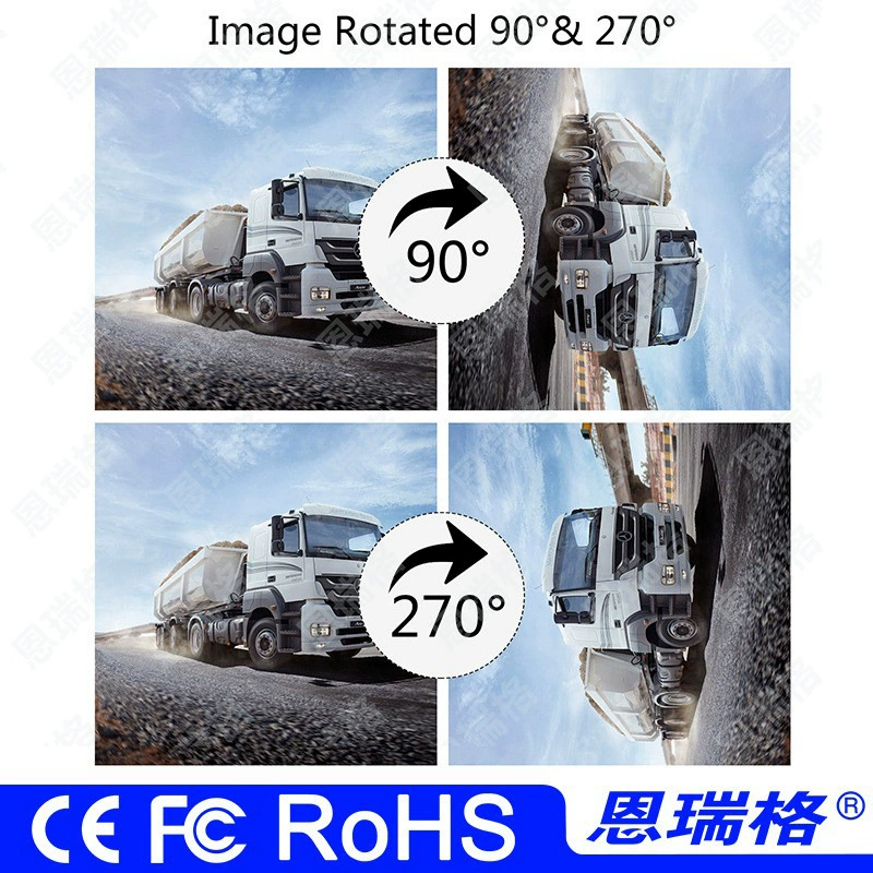 Universal 7-inch TFT LCD Car Rear View Mirror Display with AV dual input reversing image system