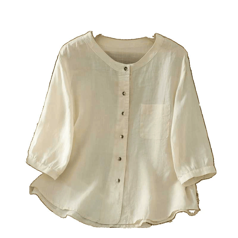 Solid short fashionable shirt, city style