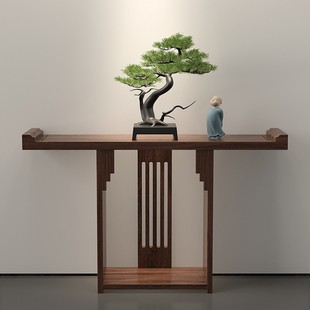 Wholesale New Chinese-Style Foyer Table, Zen-Style Offering Table, Entryway Raised Solid Wood Incense Table, Antique-Style Long Bench for Hall Foyer