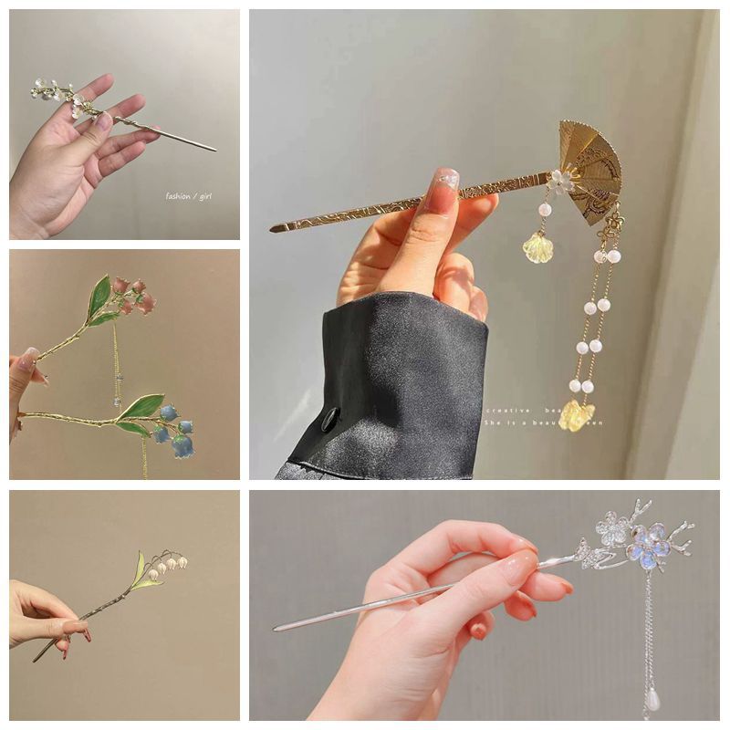 Ancient style tassel hairpin, high-end new Chinese style rocking hairpin, simple modern cheongsam, Hanfu hairpin headdress