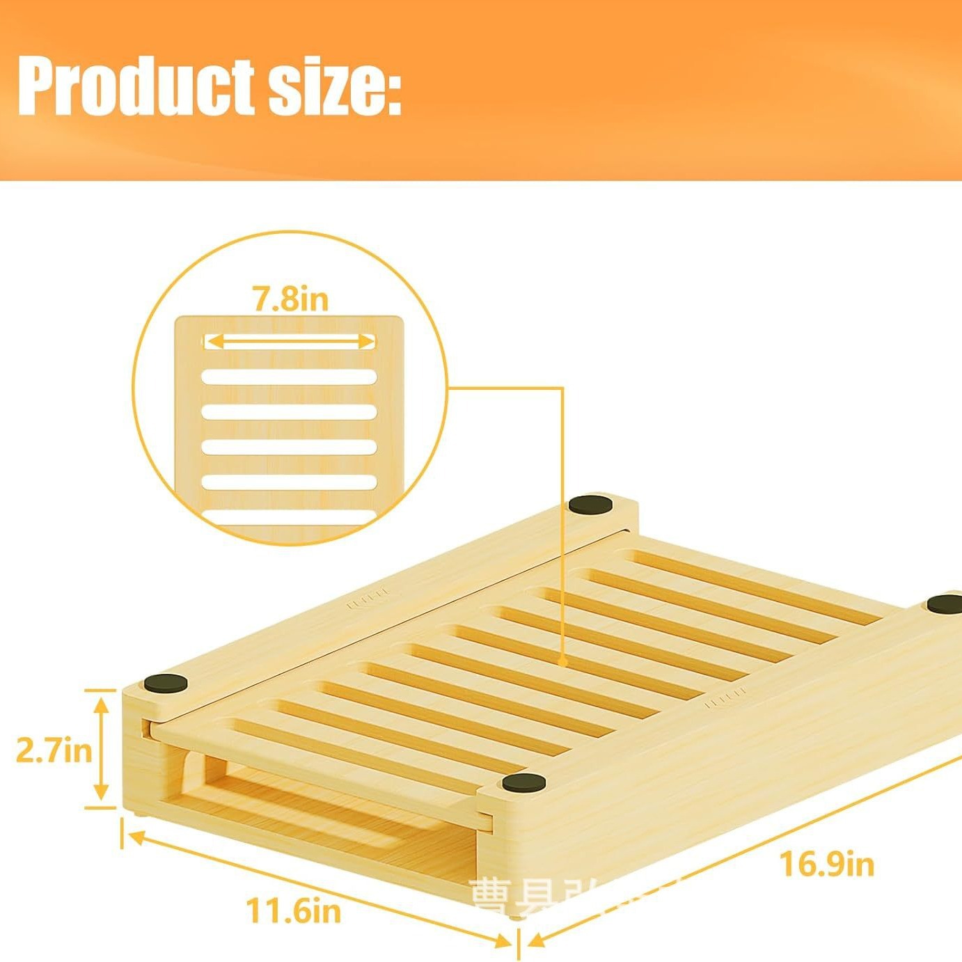 Tabla de cortar de madera Tabla de cortar de cocina Estante para platos de frutas Juego de drenaje Fregadero creativo Estante para platos Estante de secado de madera maciza