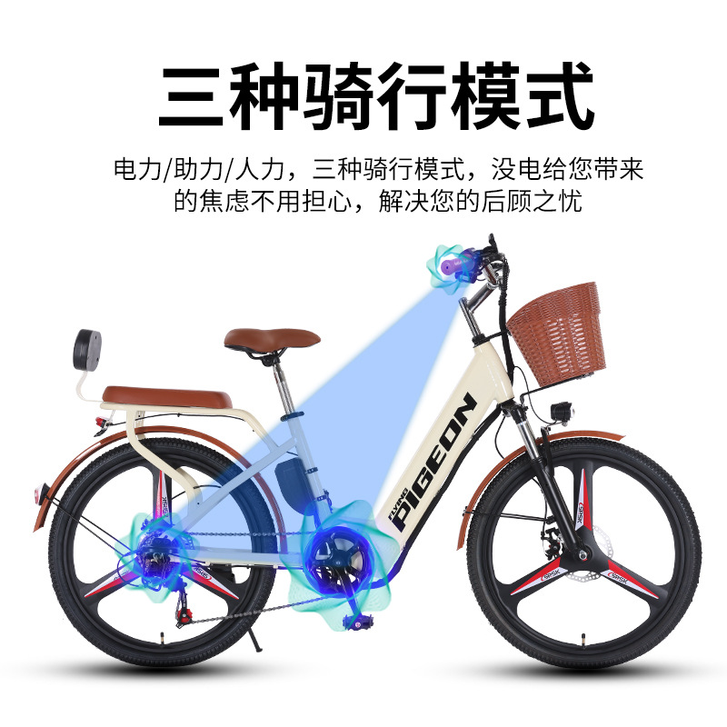 Bicicleta eléctrica con batería de litio, bicicleta de montaña de 24 pulgadas, bicicleta asistida por energía, bicicleta eléctrica estándar nacional 3C, Qili Electric